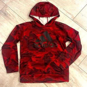 Adidas Boy's All Over Print Liquid Camo Hooded Pullover (size medium 10-12)